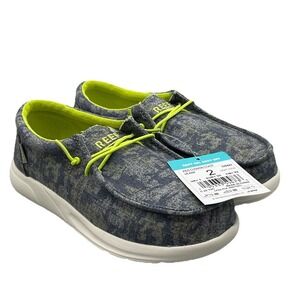 NEW REEF Kids Cushion Coast Slip-On Shoes 'Night Vision'‎ Size 2 CI9443